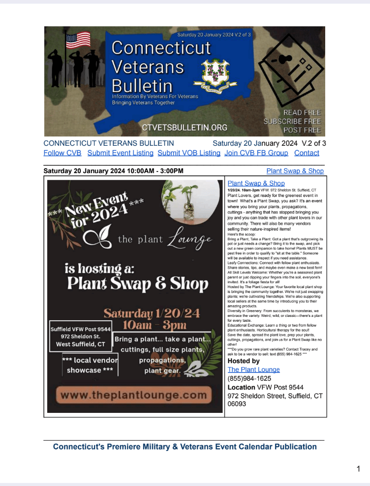 CVB weekly PDF publication, 20 January 2024 Volume 2 image