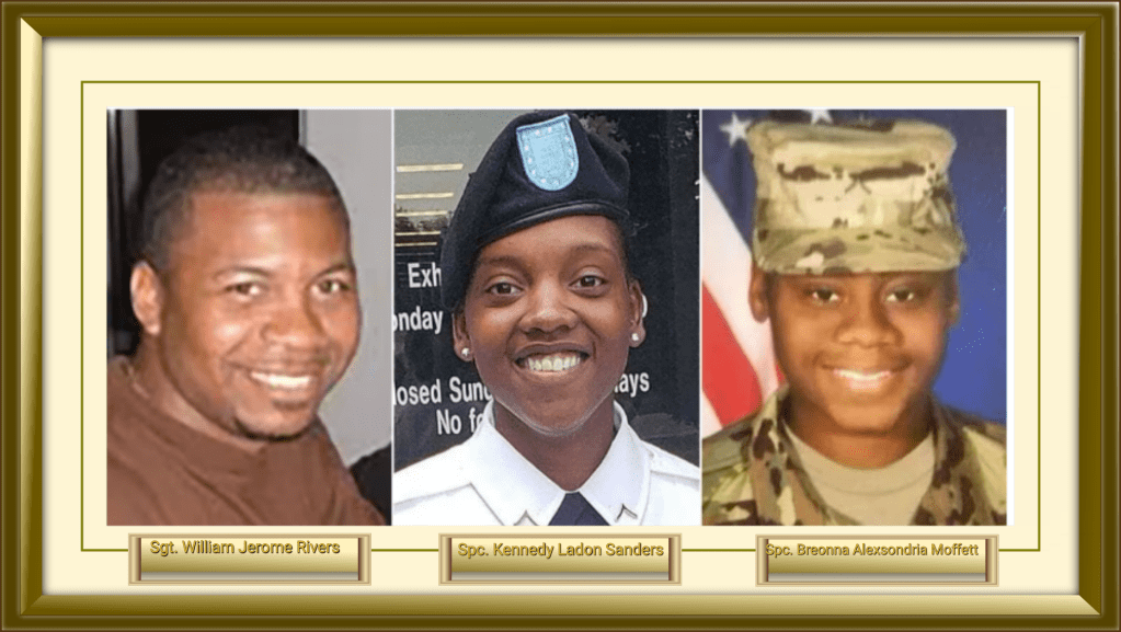 Sgt. William Jerome Rivers Spc. Kennedy Sanders Spc. Breonna Moffett CVB 2024