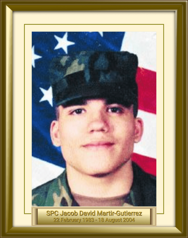 SPC Jacob David Martir-Gutierrez 22 February 1983 - 18 August 2004