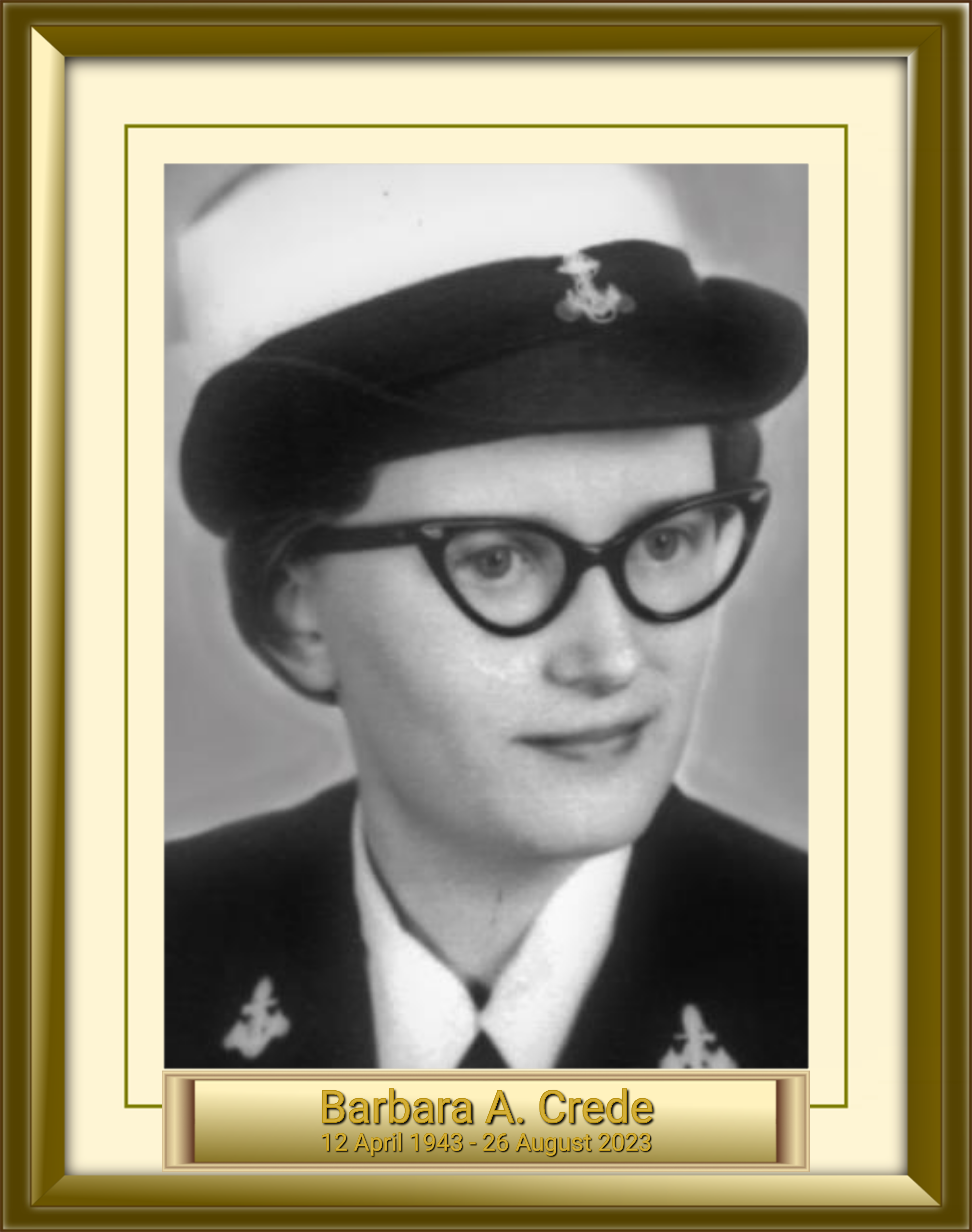 Barbara A. Crede 12 April 1943 - 26 August 2023