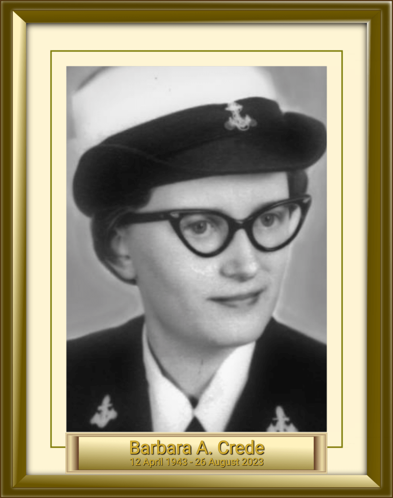 Barbara A. Crede 12 April 1943 - 26 August 2023