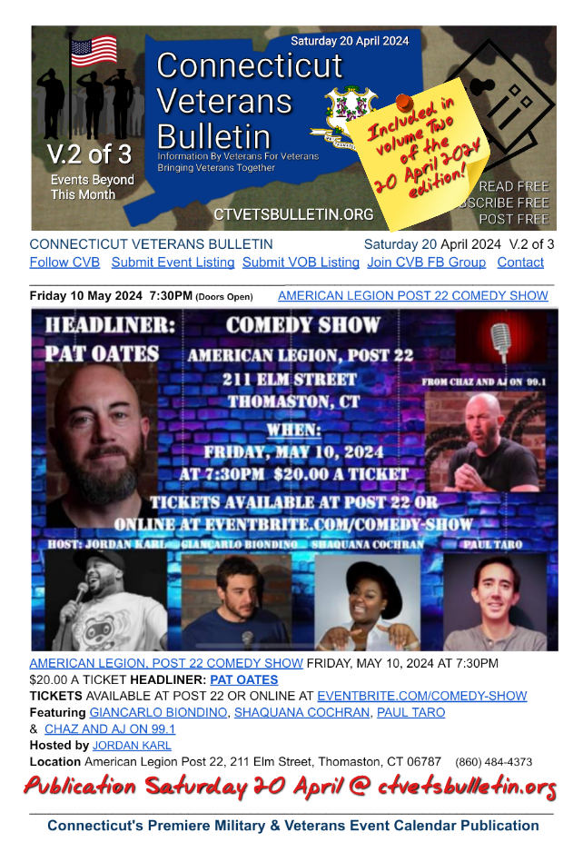 AMERICAN LEGION POST 22 COMEDY SHOW