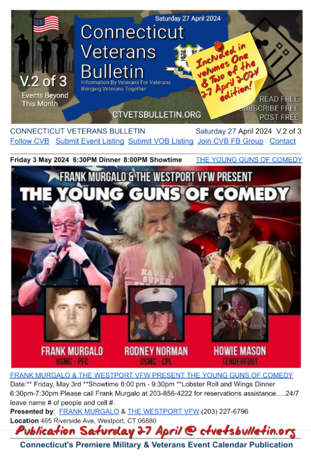 FRANK MURGALO & THE WESTPORT VFW PRESENT THE YOUNG GUNS OF COMEDY
