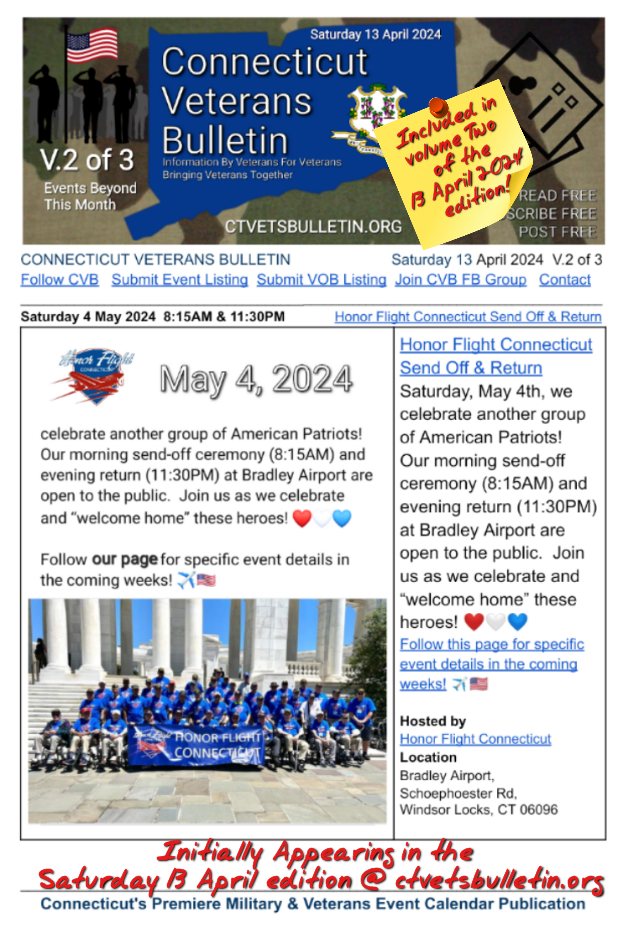 Honor Flight Connecticut Send Off & Return