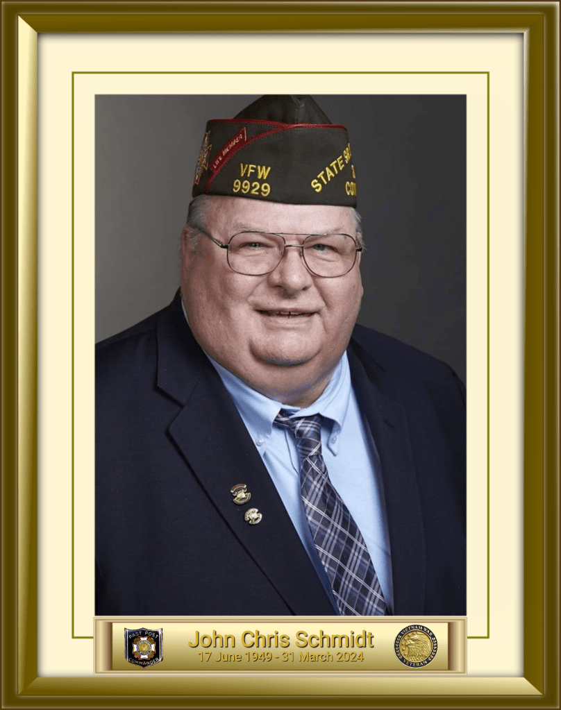 John Chris Schmidt 17 June 1949 - 31 March 2024