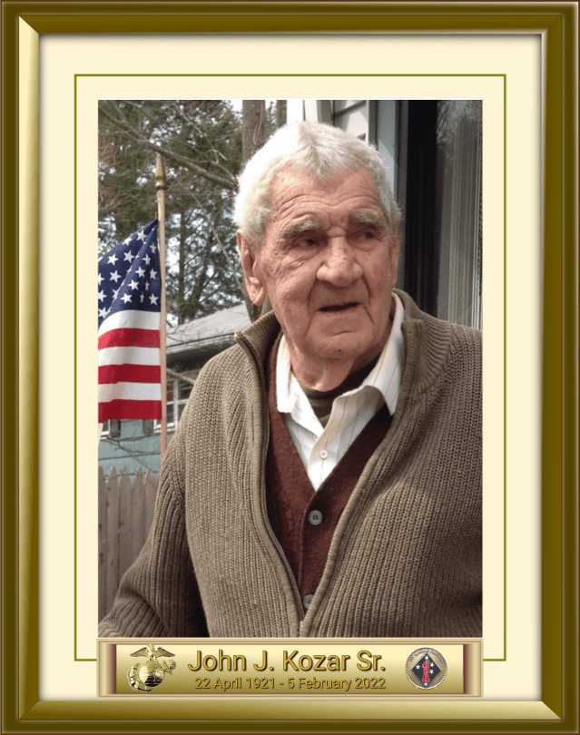John J. Kozar Sr. 22 April 1921 - 5 February 2022