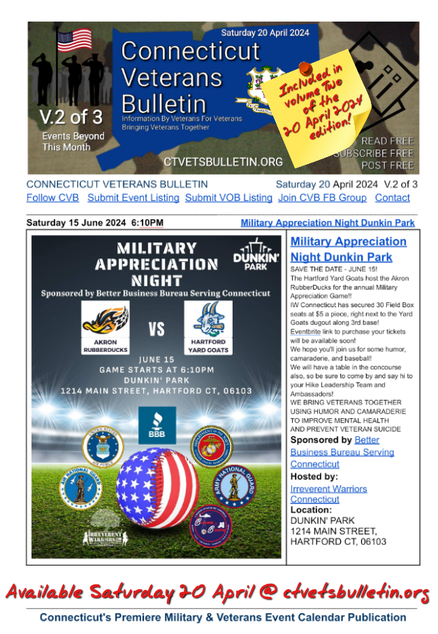 Military Appreciation Night Dunkin Park