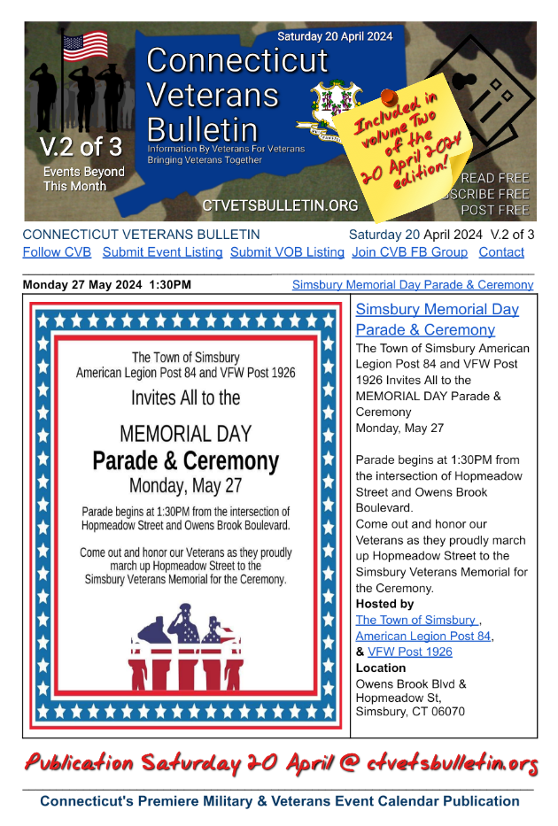 Simsbury Memorial Day Parade & Ceremony