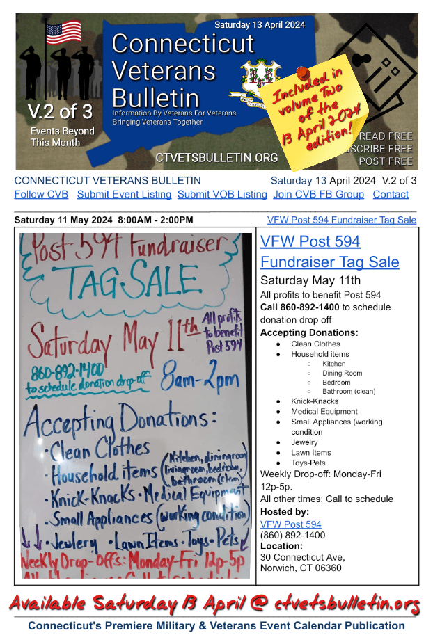VFW Post 594 Fundraiser Tag Sale