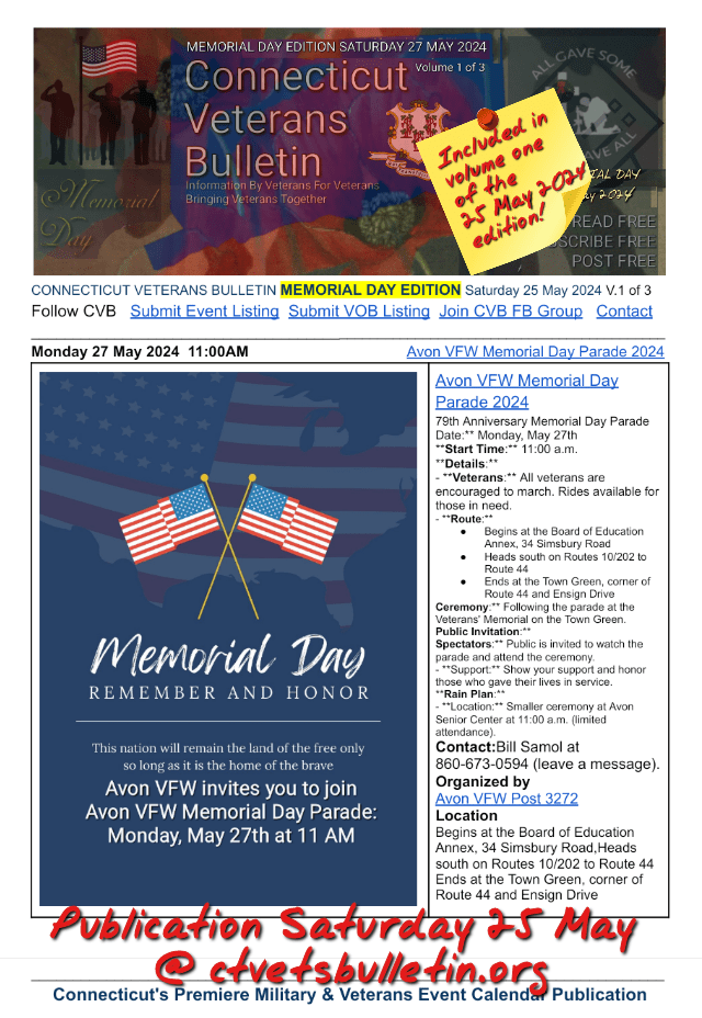 Avon VFW Memorial Day Parade 2024