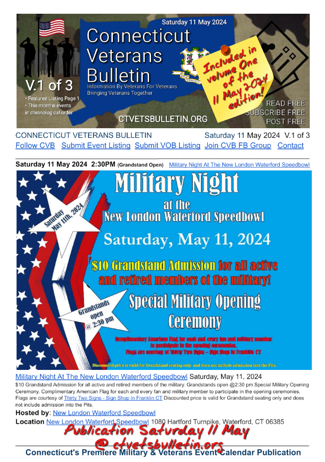 Military Night At The New London Waterford Speedbowl