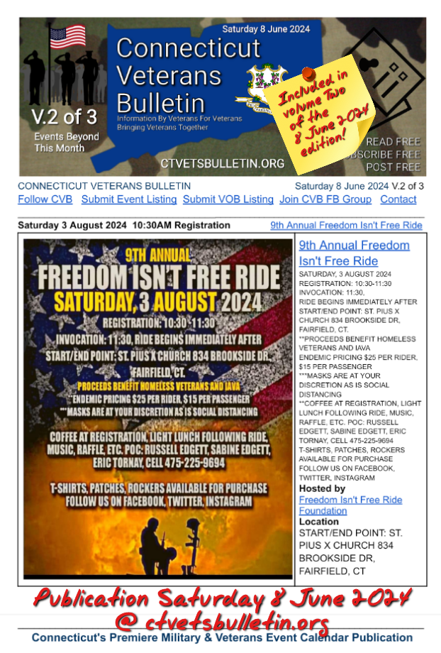 9th Annual Freedom Isn't Free Ride