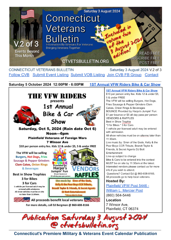 1ST Annual VFW Riders Bike & Car Show