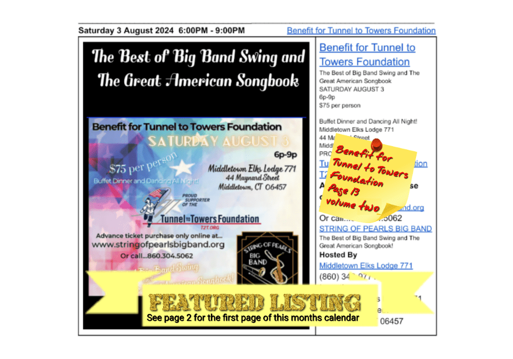 CVB's Weekly Connecticut Veterans Calendar Publication Saturday 27 July 2024 featured image