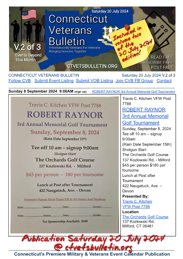 ROBERT RAYNOR 3rd Annual Memorial Golf Tournament