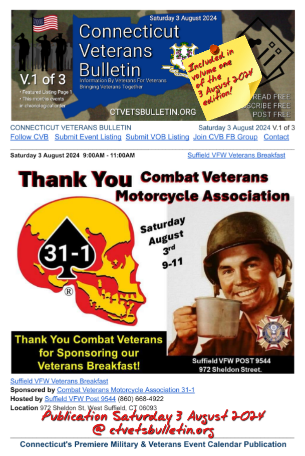 Suffield VFW Veterans Breakfast