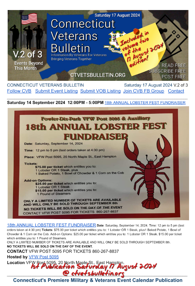 18th ANNUAL LOBSTER FEST FUNDRAISER