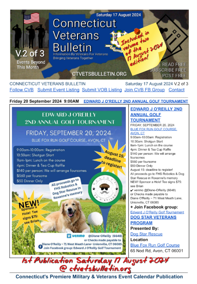 EDWARD J O'REILLY 2ND ANNUAL GOLF TOURNAMENT