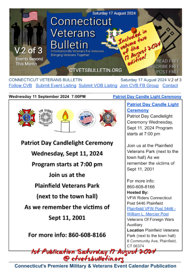 Patriot Day Candle Light Ceremony