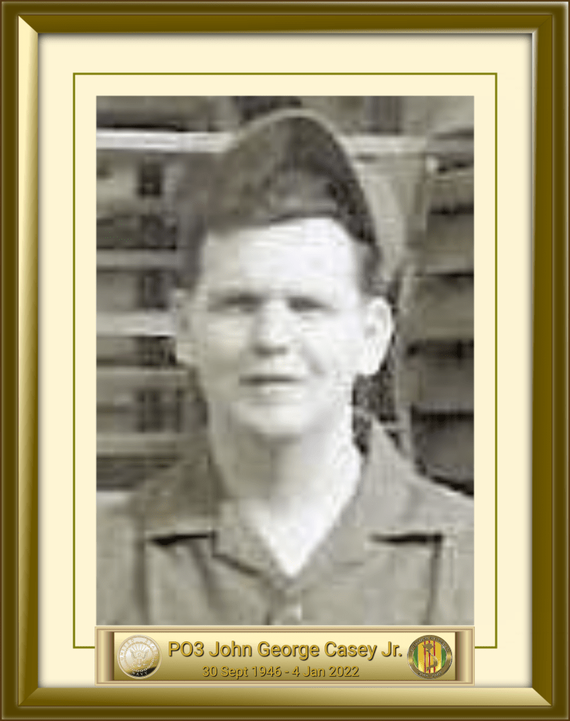 PO3 John "Jack" "George Casey Jr. US Navy, Vietnam Veteran