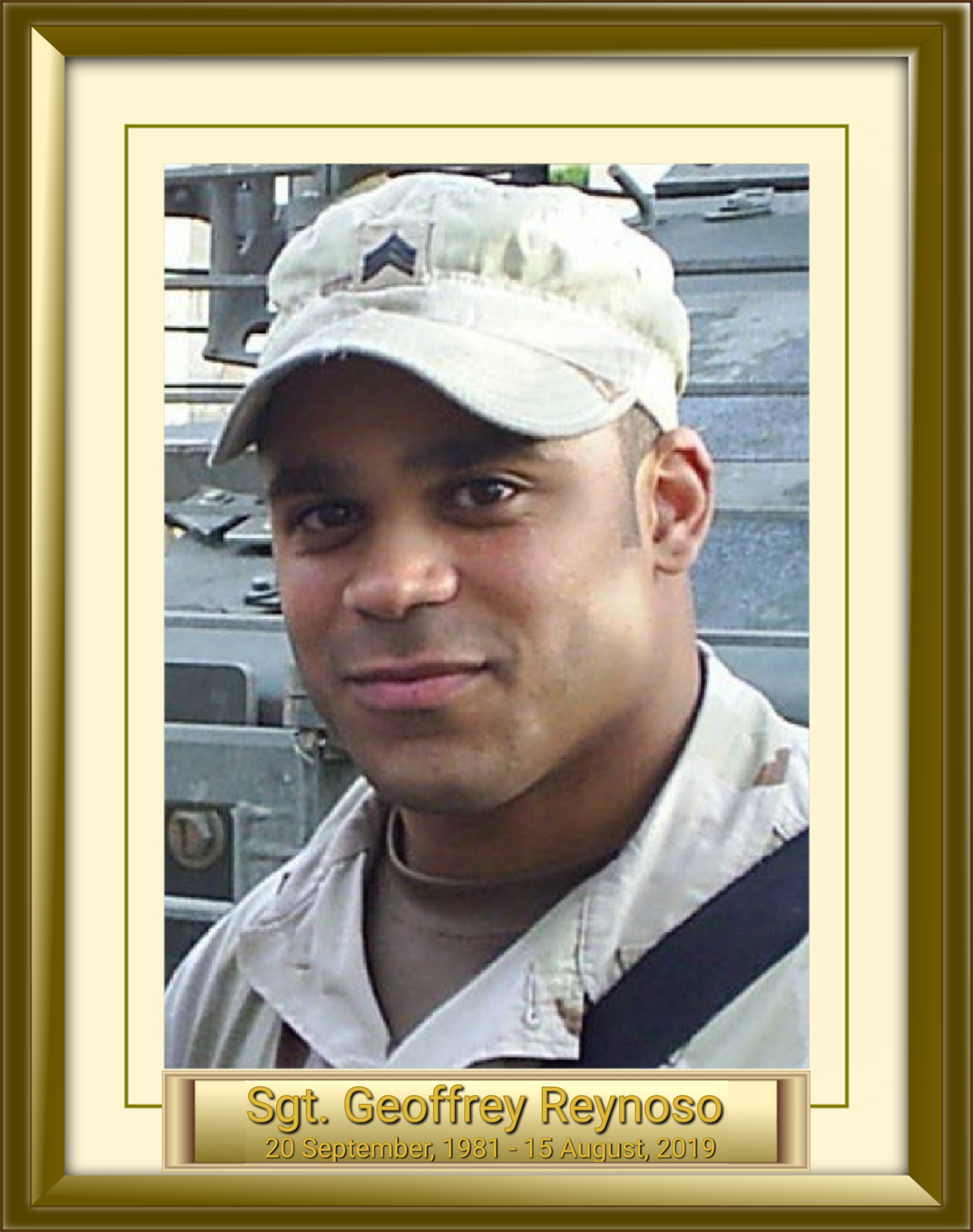 Sgt. Geoffrey Reynoso 20 September 1981 - 15 August 2019