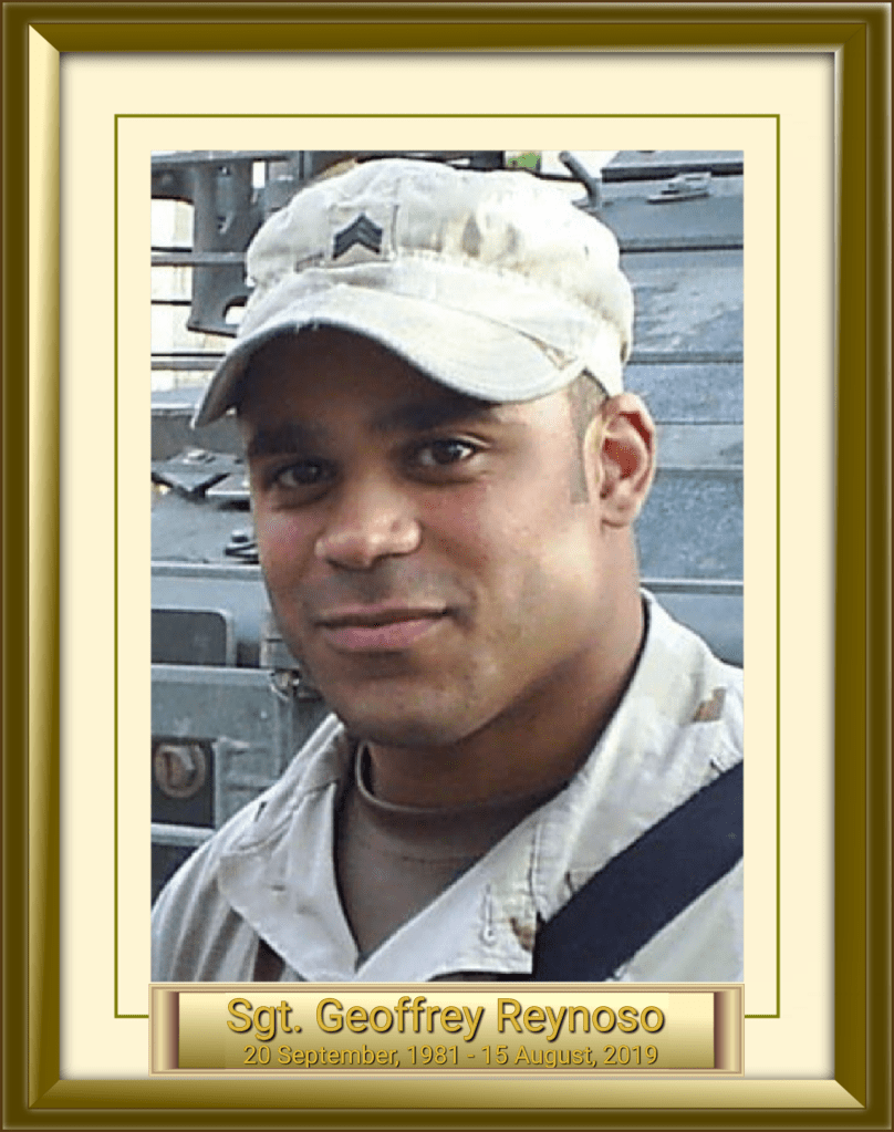 Sgt. Geoffrey Reynoso 20 September 1981 - 15 August 2019