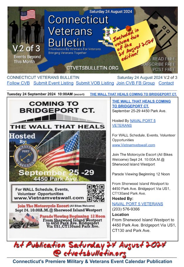 THE WALL THAT HEALS COMING TO BRIDGEPORT СТ.