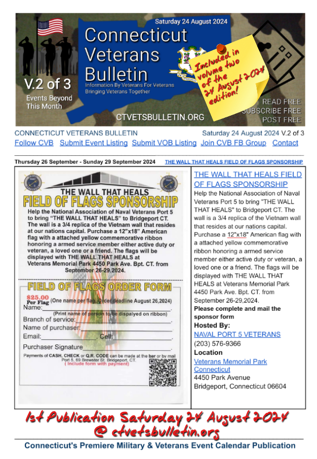 THE WALL THAT HEALS FIELD OF FLAGS SPONSORSHIP