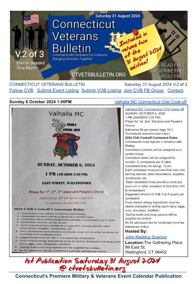 Valhalla MC Connecticut Chili Cook-off