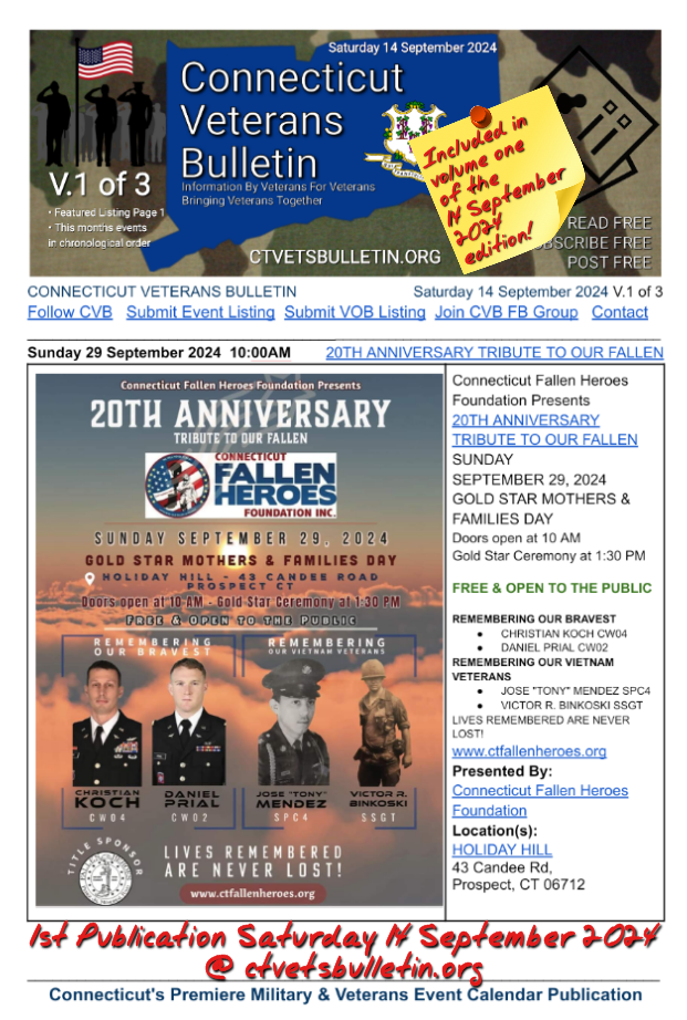 20TH ANNIVERSARY TRIBUTE TO OUR FALLEN