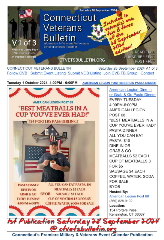 American Legion Dine In or Grab & Go Paste Dinner