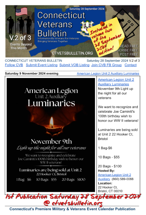 American Legion Unit 2 Auxiliary Luminaries