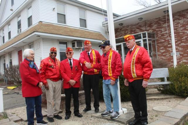 Joe Caminiti, Iwo Jima Survivor, presented with a Marine Corps jacket