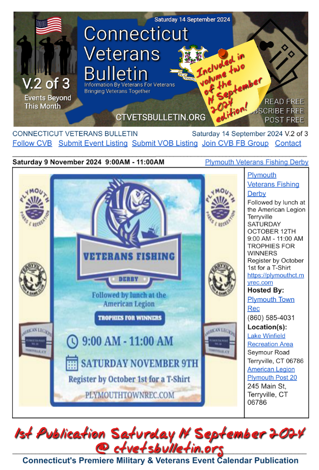 Plymouth Veterans Fishing Derby