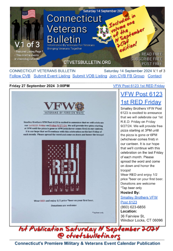 VFW Post 6123 1st RED Friday