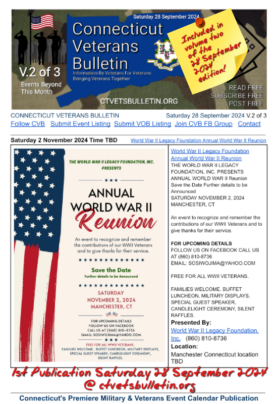 World War II Legacy Foundation Annual World War II Reunion