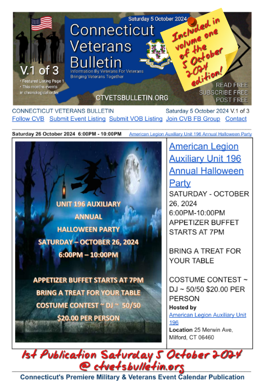 American Legion Auxiliary Unit 196 Annual Halloween Party