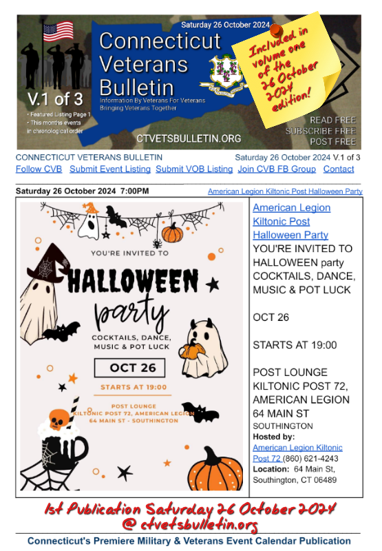 American Legion Kiltonic Post Halloween Party