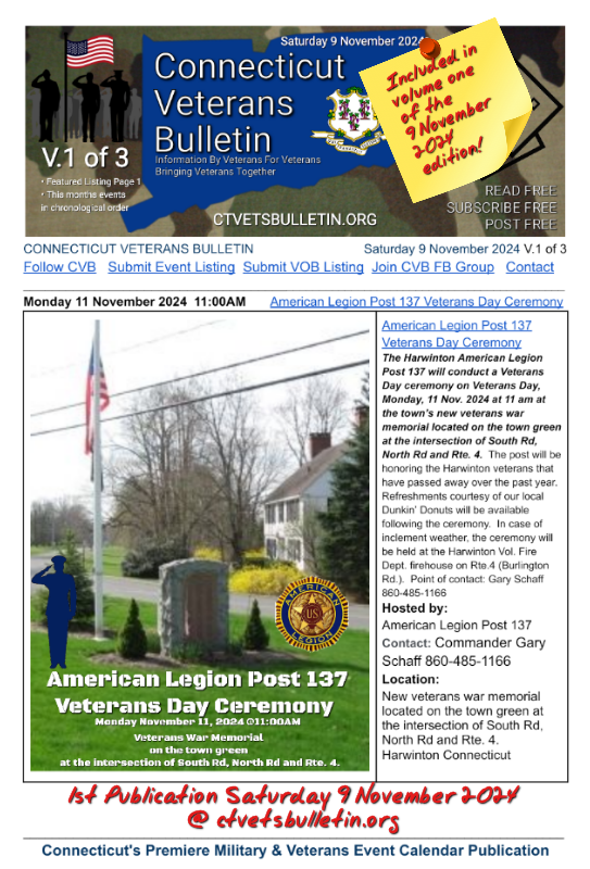 American Legion Post 137 Veterans Day Ceremony