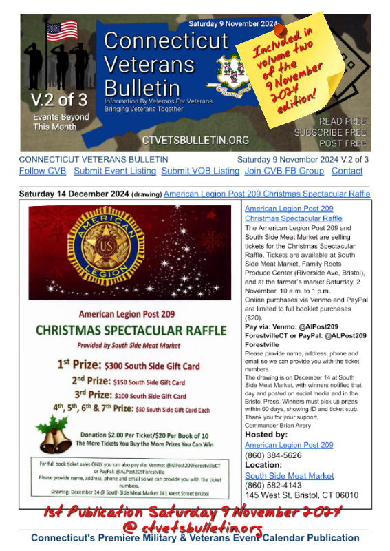 American Legion Post 209 Christmas Spectacular Raffle