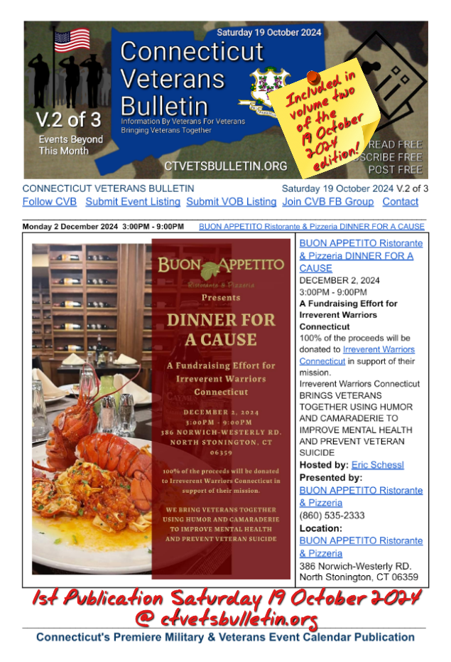 BUON APPETITO Ristorante & Pizzeria DINNER FOR A CAUSE