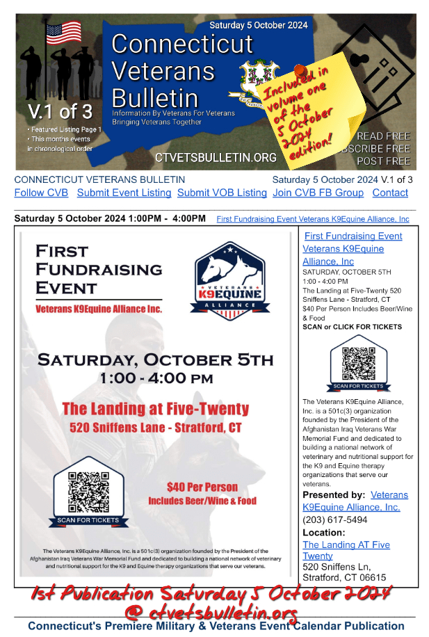 First Fundraising Event Veterans K9Equine Alliance, Inc