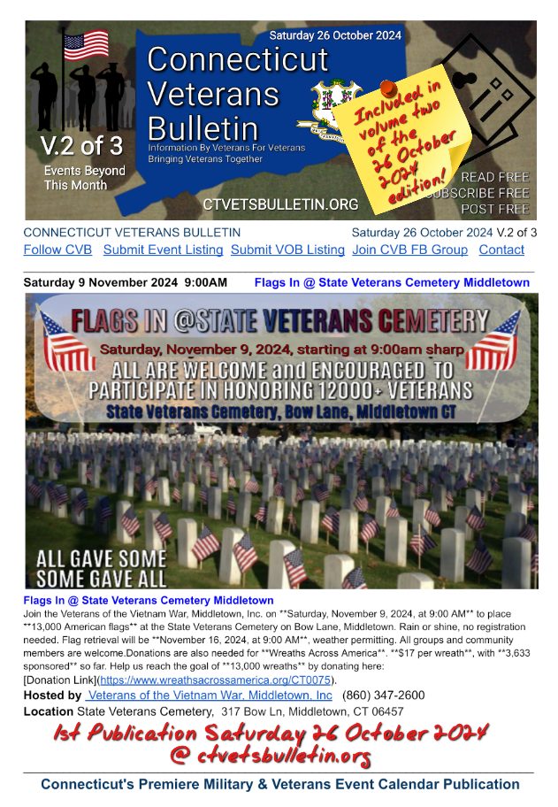 Flags In @ State Veterans Cemetery Middletown