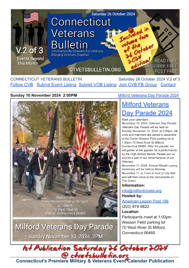 Milford Veterans Day Parade 2024