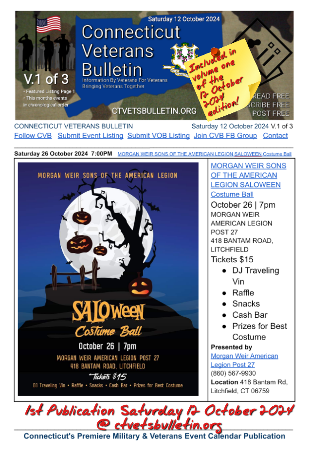 MORGAN WEIR SONS OF THE AMERICAN LEGION SALOWEEN Costume Ball