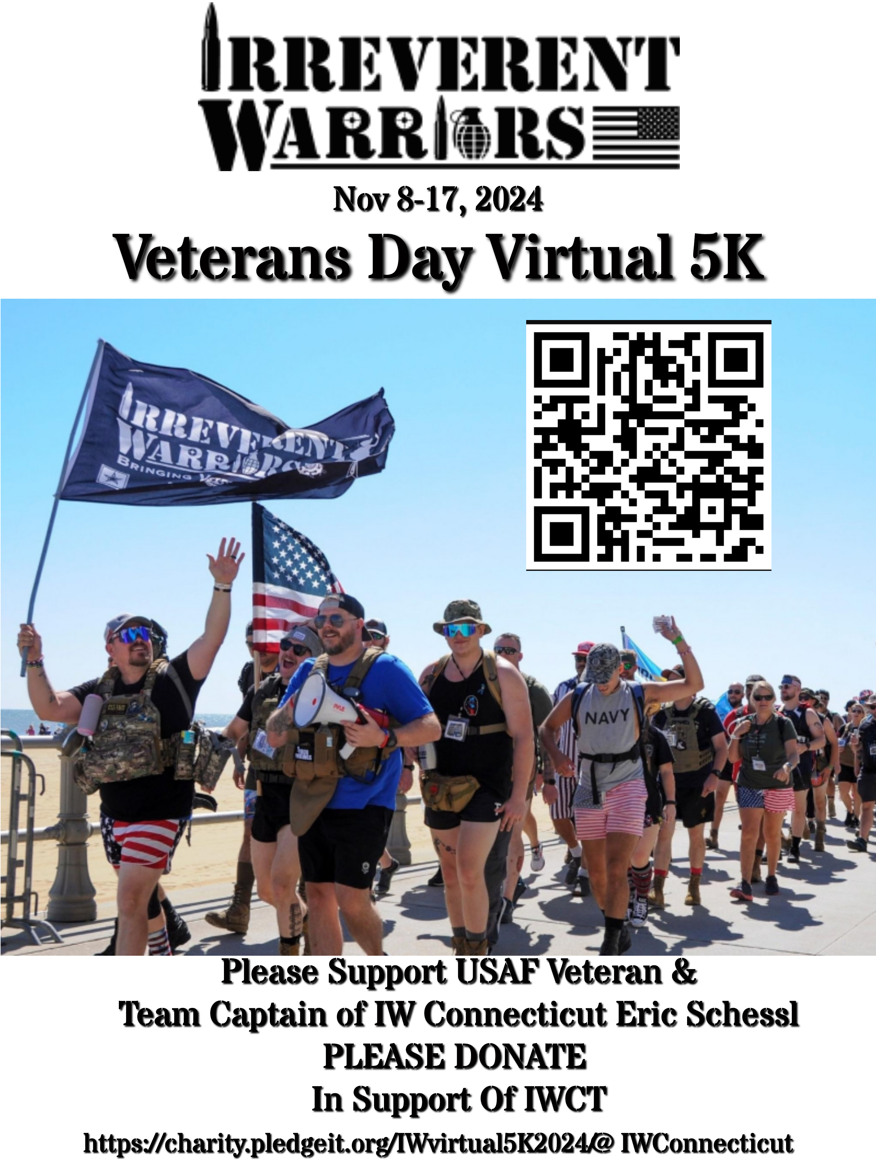 Please Support Irreverent Warriors Connecticut's November 2024 Virtual 5K
