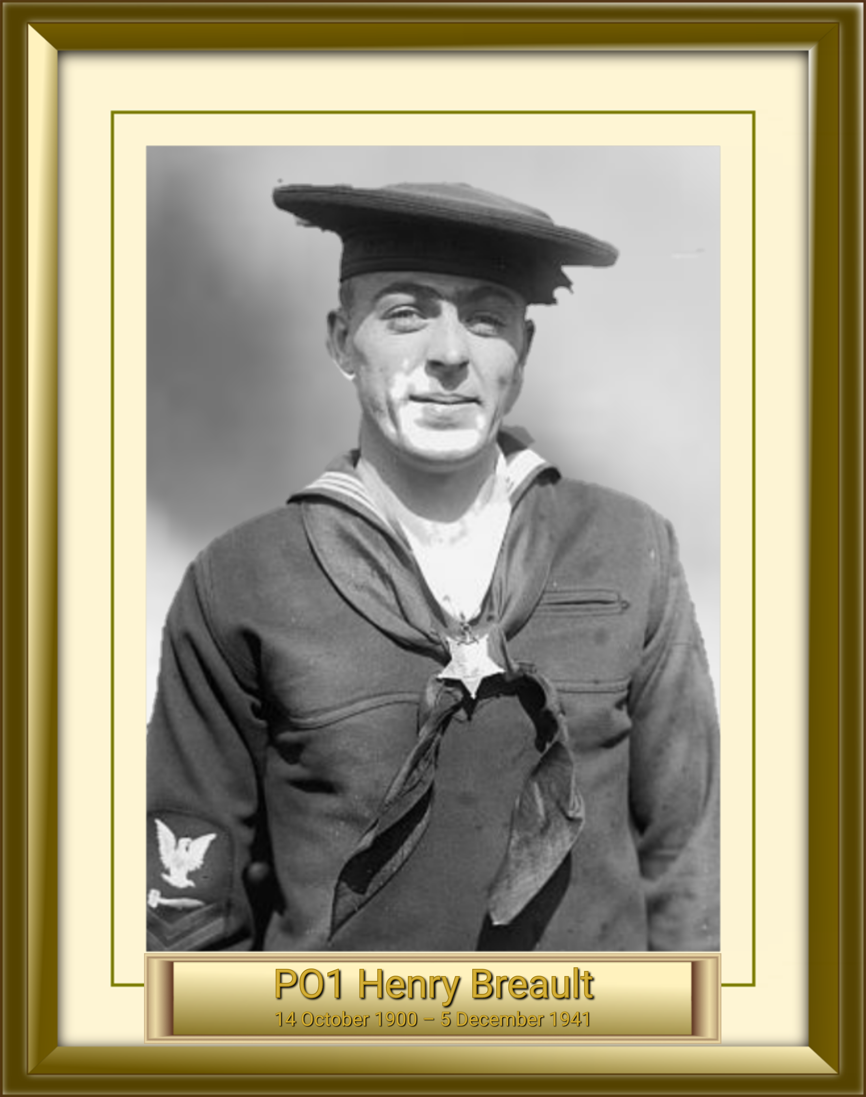 PO1 Henry Breault 14 October 1900 – 5 December 1941