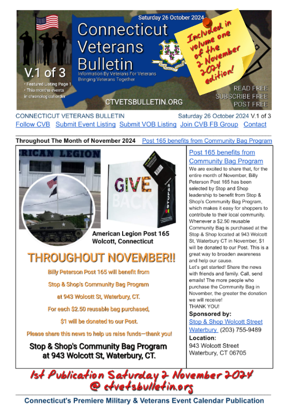 Post 165 benefits from Community Bag Program