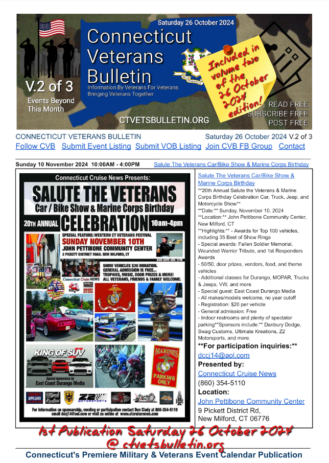 Salute The Veterans Car-Bike Show & Marine Corps Birthday