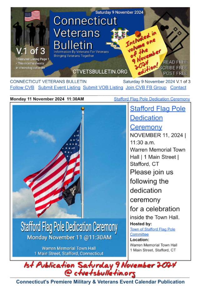 Stafford Flag Pole Dedication Ceremony